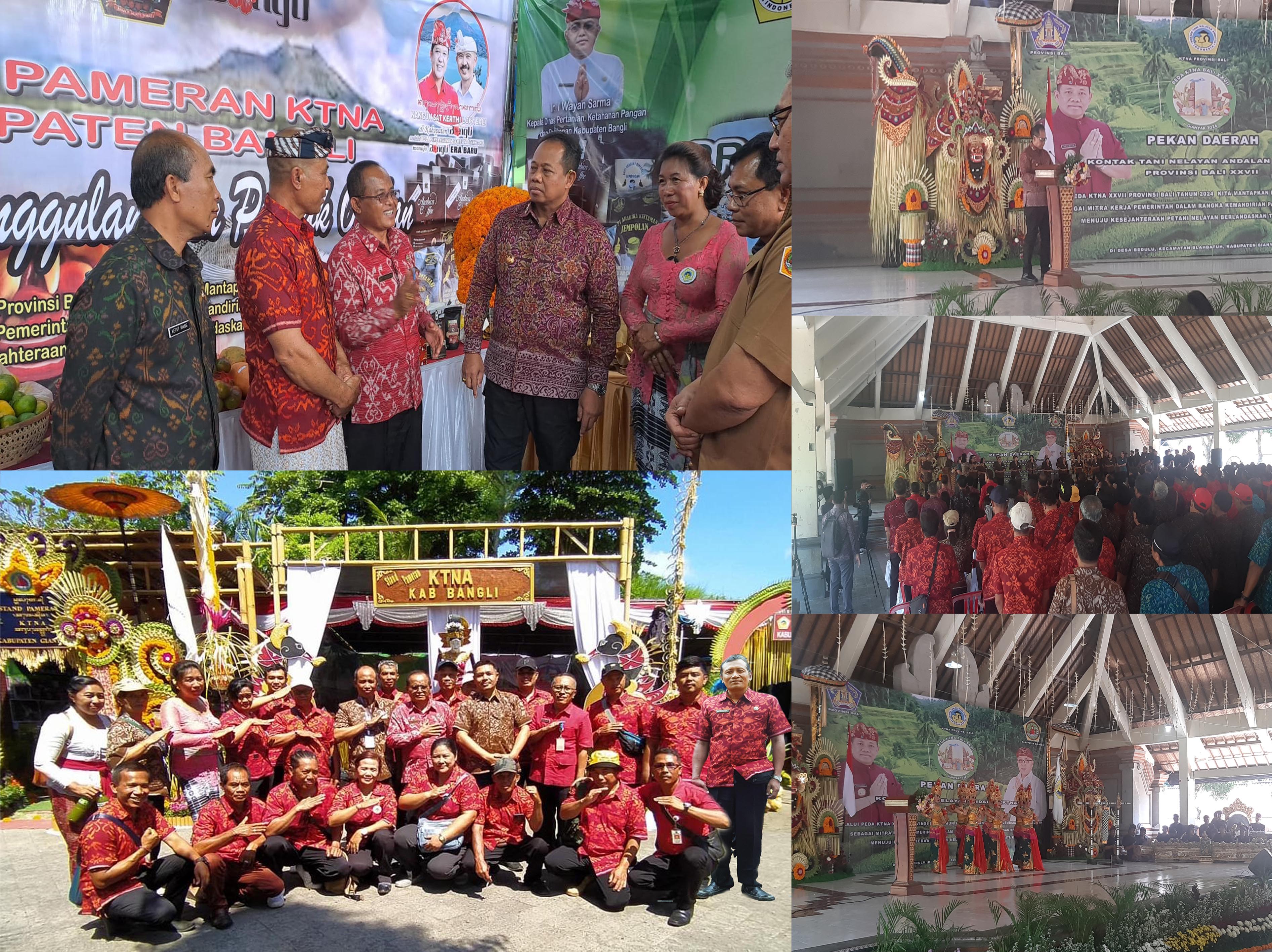 KADIS PKP BANGLI BERSAMA ANGGOTA KTNA PANDU LANGSUNG KUNJUNGAN BAPAK PJ GUBERNUR BALI DI STAND PAMERAN KTNA KABUPATEN BANGLI 